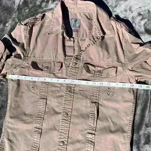 A/X Armani Exchange men’s tactical military button down shirt size small - Picture 9 of 10